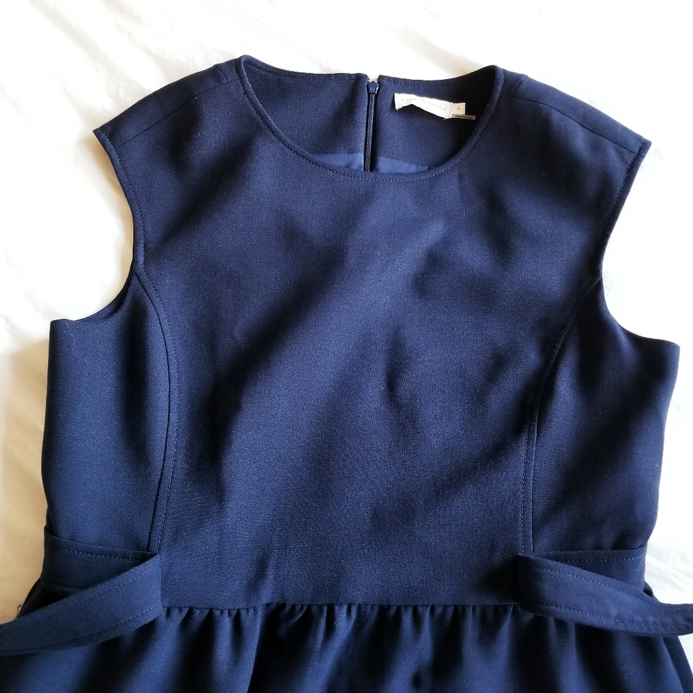 Tory Burch Navy Blue Bow Midi Dress - Picture 6 of 13